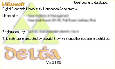 Delta Splash Screen (displayed at the time of program startup)