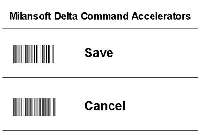 Delta generates automatic command accelerators to provide zero key operation for all library operations